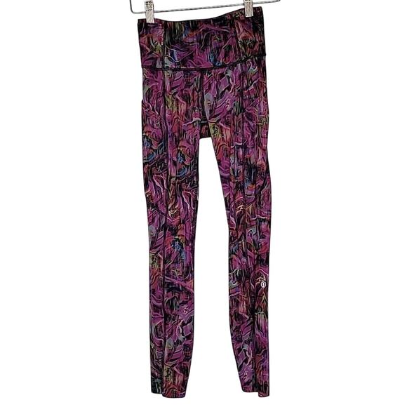 Lululemon Fast and Free High-Rise Tight 25" Hyper Flow Pink Multi, 2 - Picture 1 of 8